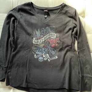 Harley-Davidson Black Graphic Long Sleeve Shirt
